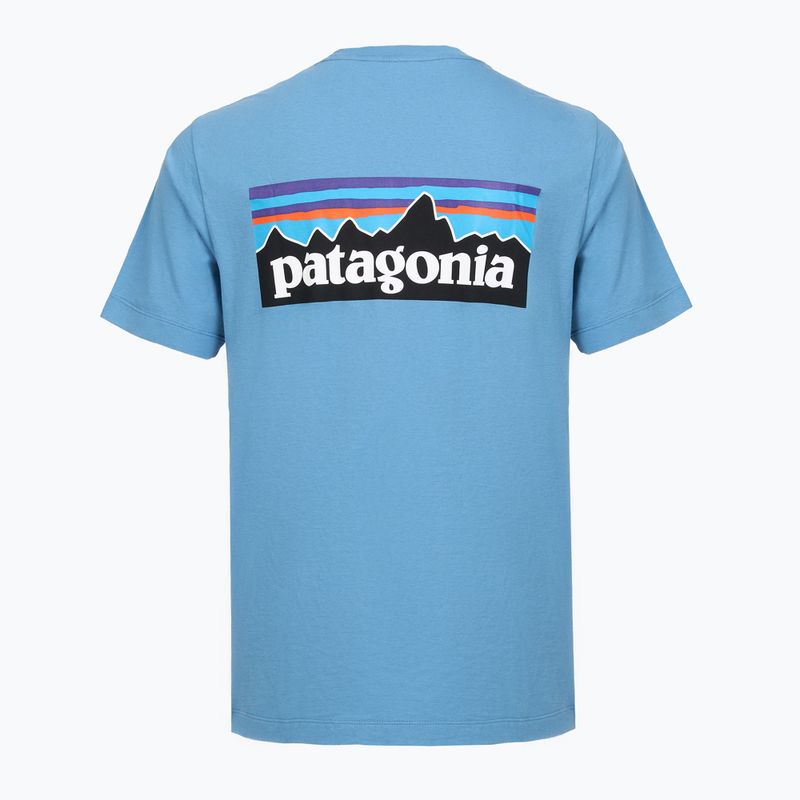 Мъжка тениска Patagonia P-6 Logo shore blue 2