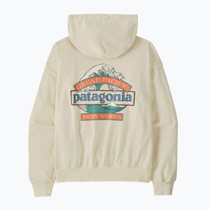 Мъжки суитшърт Patagonia Great Waves Daily Hoody wool white 2
