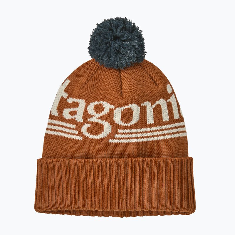 Зимна шапка Patagonia Powder Town hut tripper logo: cinnamon brown 2