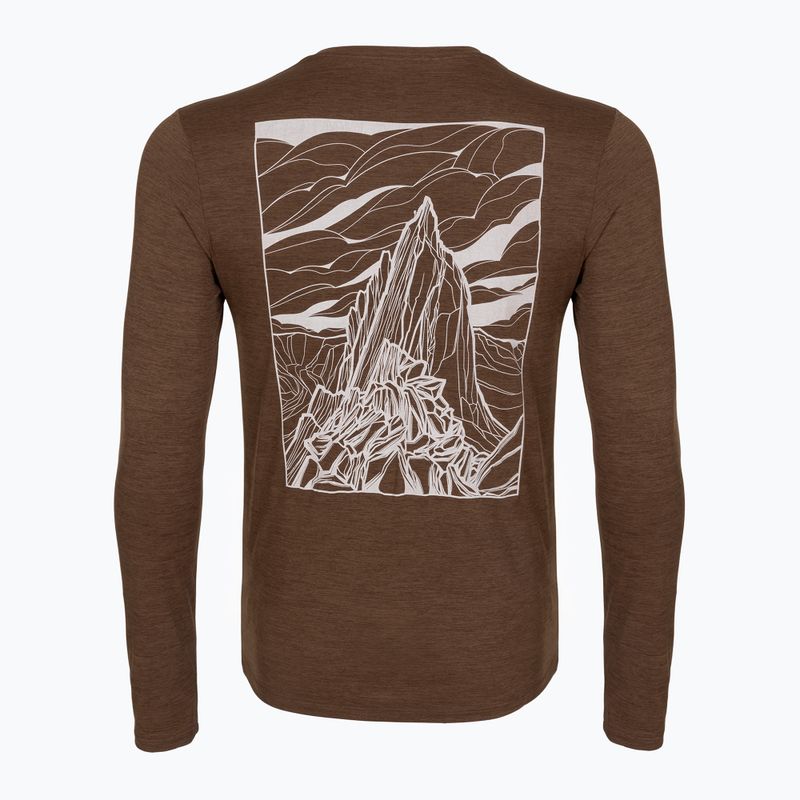 Мъжка трекинг блуза с дълъг ръкав Patagonia Cap Cool Daily Hut Tripper LS berm brown - light berm brown x-dye 2