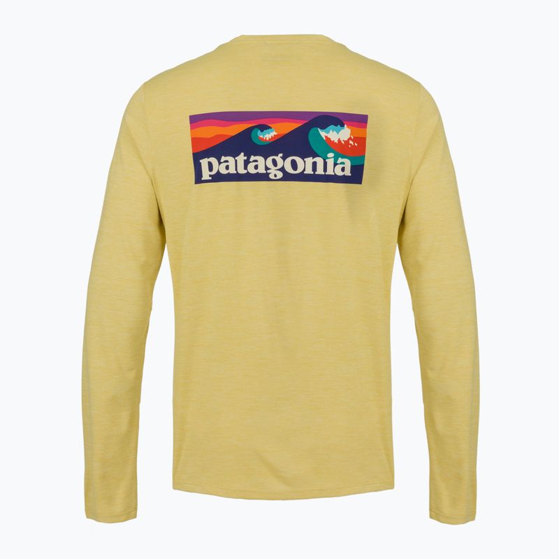 Мъжка блуза с дълъг ръкав  Patagonia Cap Cool Daily Boardshort Logo LS limestone yellow - Light Limestone yellow x-dye 2