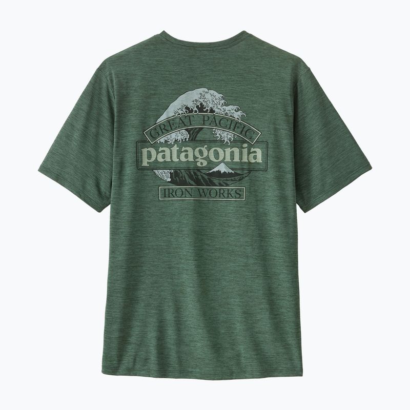 Мъжка тениска Patagonia Cap Cool Daily Great Waves canopy green - light canopy green x-dye 2