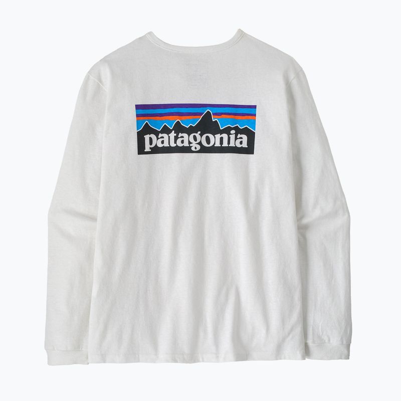 Дамска блуза с дълъг ръкав Patagonia P-6 Logo Responsibili-Tee LS fiber white 2