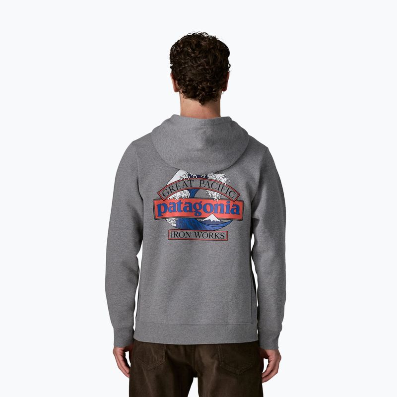 Мъжки суитшърт Patagonia Great Waves Uprisal Hoody gravel heather 2
