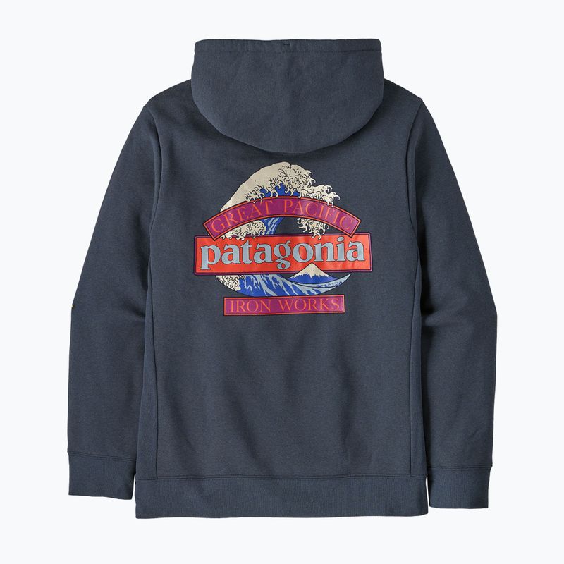 Мъжки суитшърт Patagonia Great Waves Uprisal Hoody Summit Blue 2