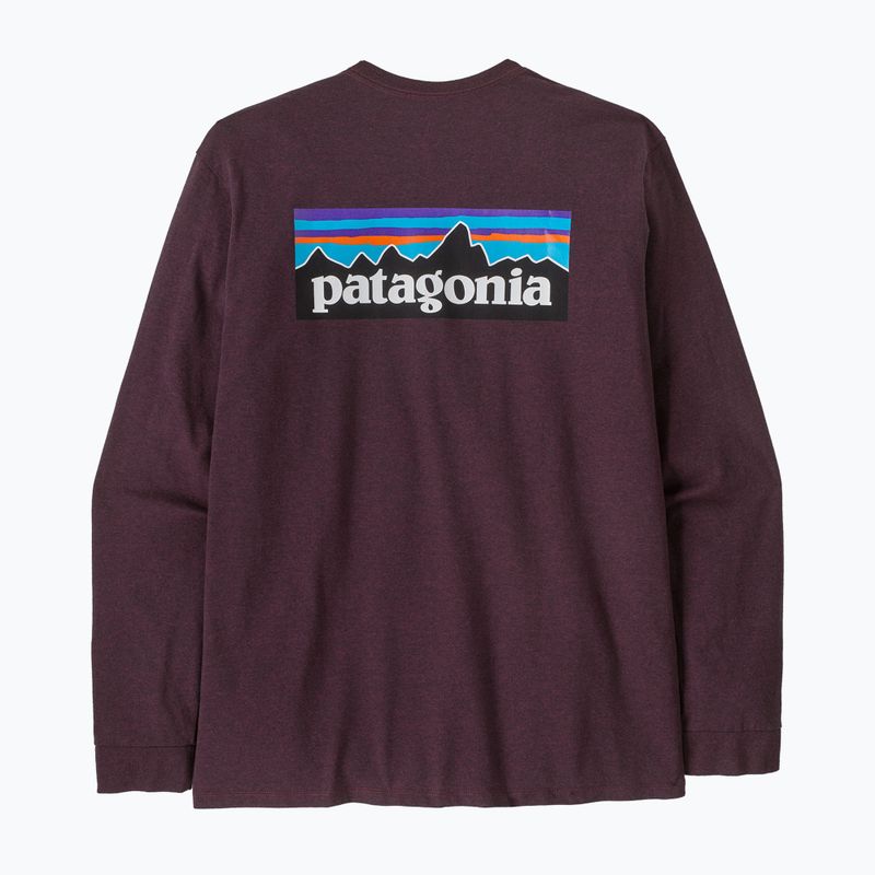 Мъжка блуза с дълъг ръкав  Patagonia P-6 Logo Responsibili berry fig 2