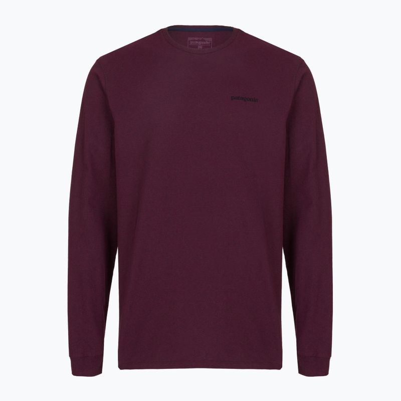 Мъжка блуза с дълъг ръкав Patagonia P-6 Logo Responsibili berry fig