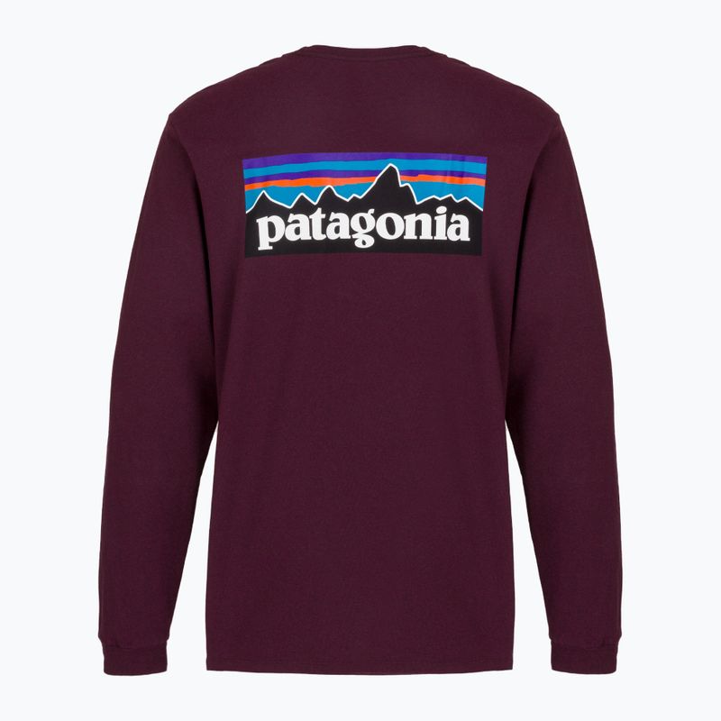 Мъжка блуза с дълъг ръкав Patagonia P-6 Logo Responsibili berry fig 2
