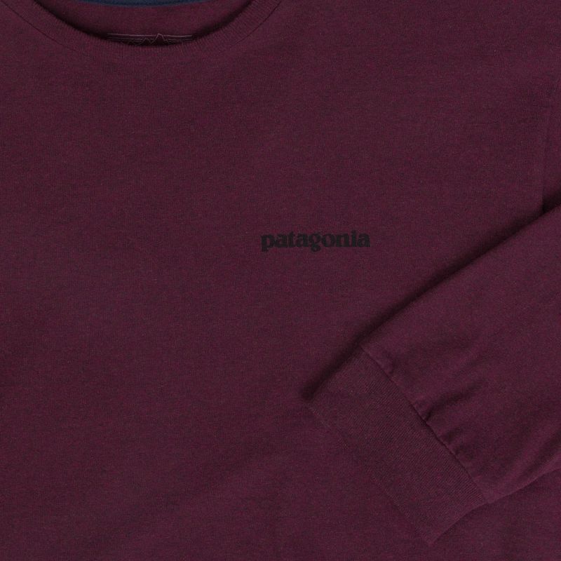 Мъжка блуза с дълъг ръкав Patagonia P-6 Logo Responsibili berry fig 3