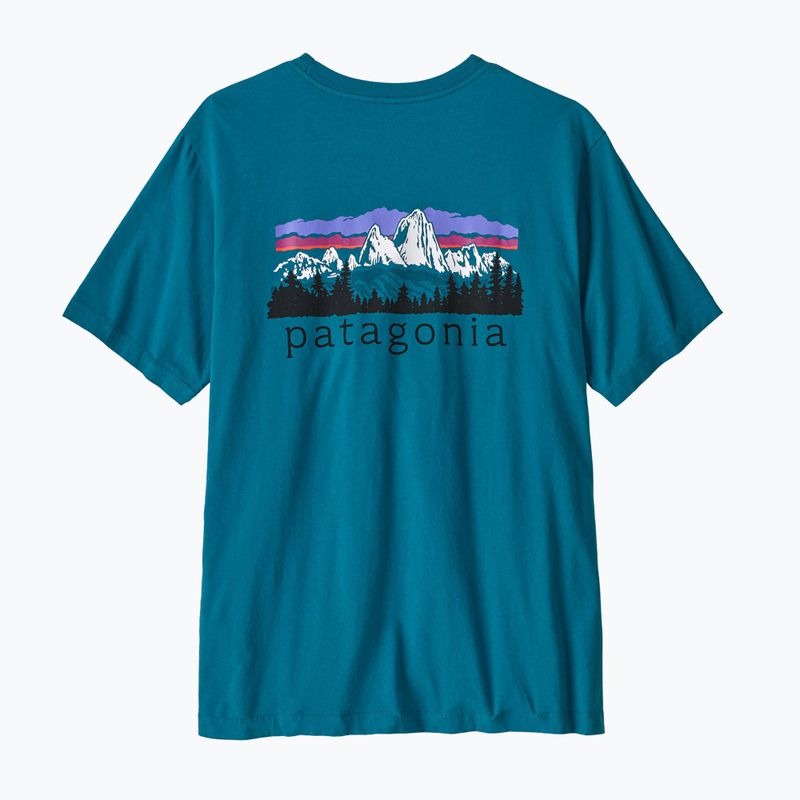 Мъжка тениска Patagonia Fitz Roy Foothills glacial blue 2