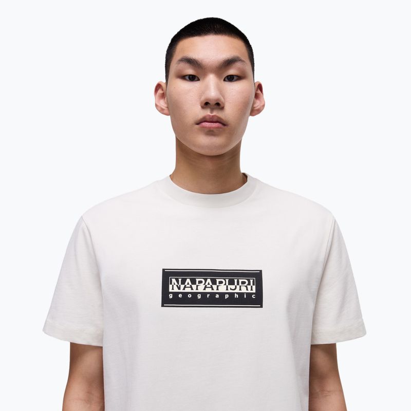 Мъжка тениска Napapijri S-Box Logo white whisper 3