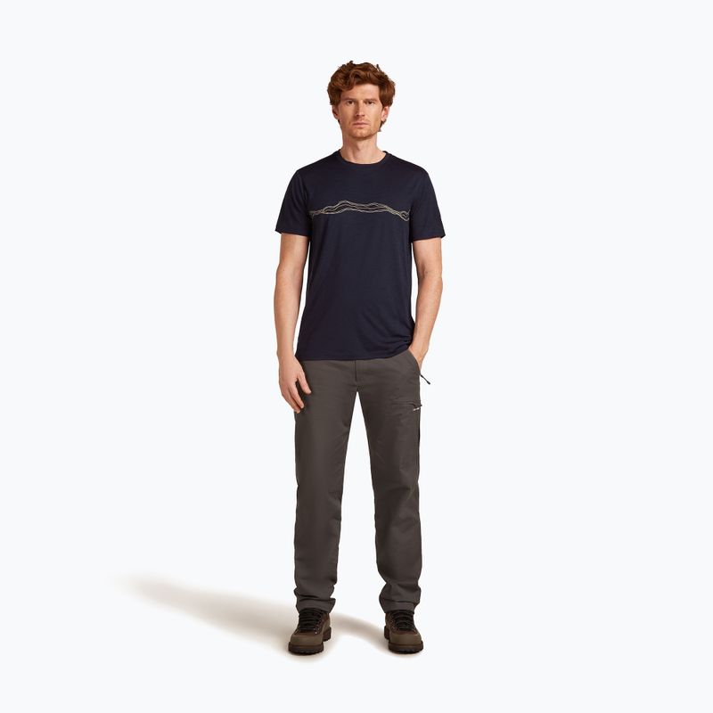 Мъжка тениска Icebreaker Merino 150 Tech Lite Mountain Pulse midnight navy 2