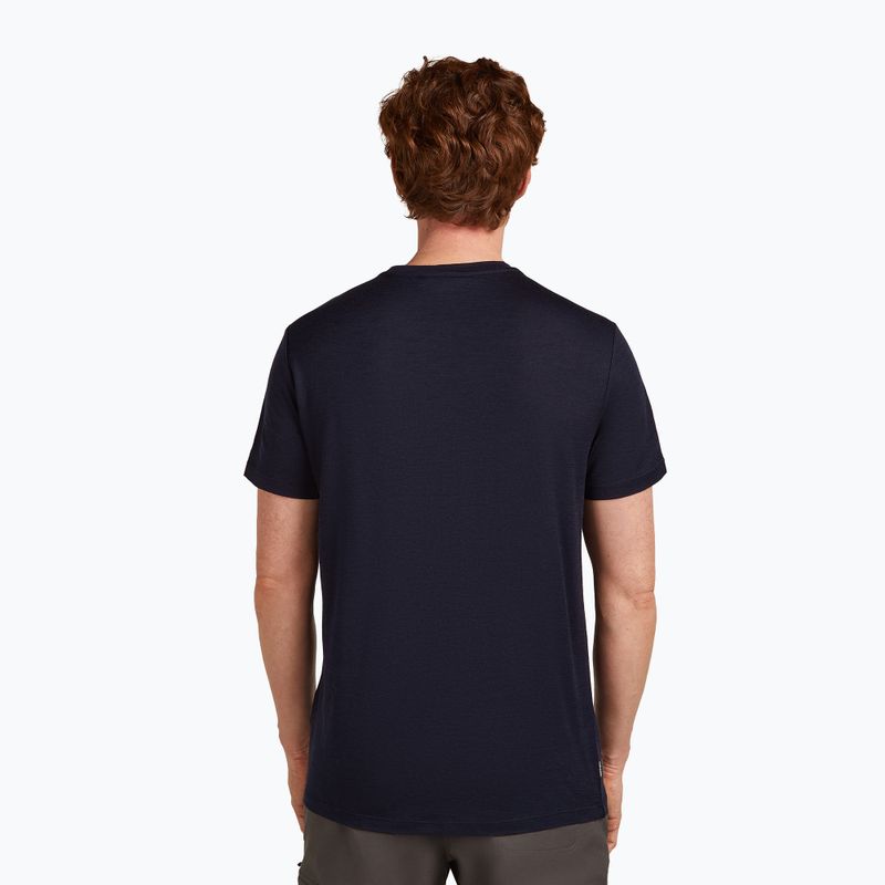 Мъжка тениска Icebreaker Merino 150 Tech Lite Mountain Pulse midnight navy 3