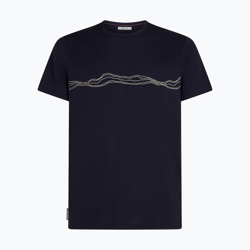 Мъжка тениска Icebreaker Merino 150 Tech Lite Mountain Pulse midnight navy 6
