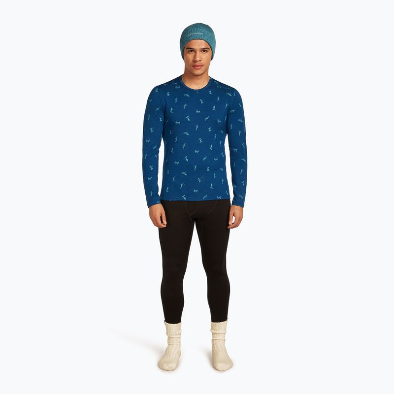 Мъжка термоактивна блуза icebreaker Merino 200 Oasis Crewe Snow Day atlantis/topaz/aop 4