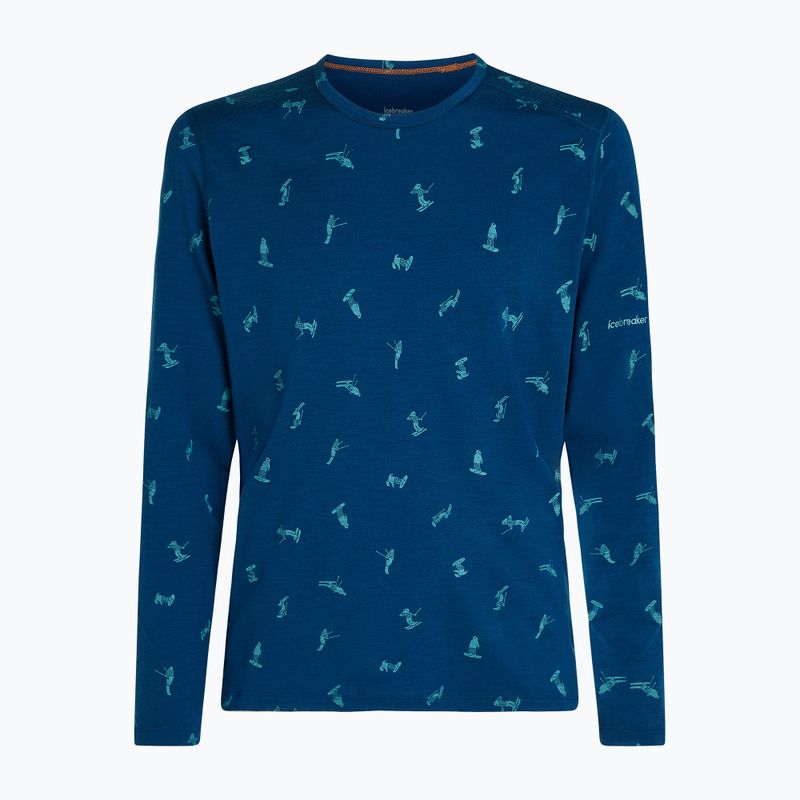 Мъжка термоактивна блуза с дълъг ръкав icebreaker Merino 200 Oasis Crewe Snow Day atlantis/topaz/aop 7