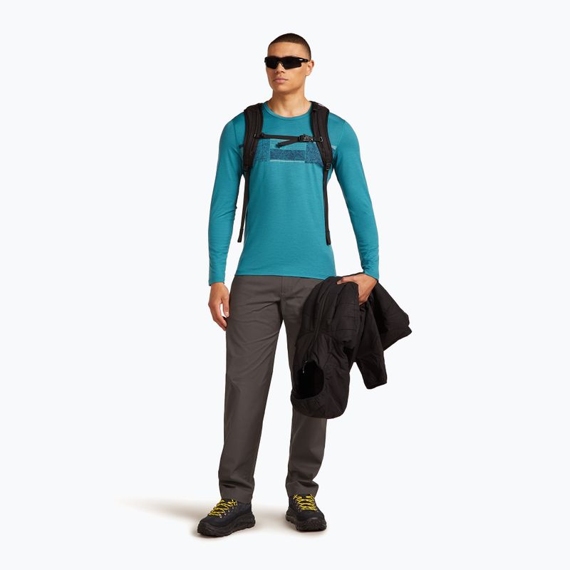 Мъжка термоактивна блуза icebreaker Merino 200 Oasis Crewe Elevation Line topaz 4