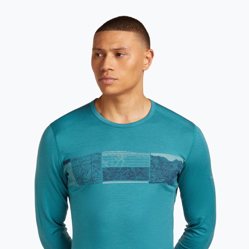 Мъжка термоактивна блуза icebreaker Merino 200 Oasis Crewe Elevation Line topaz 5