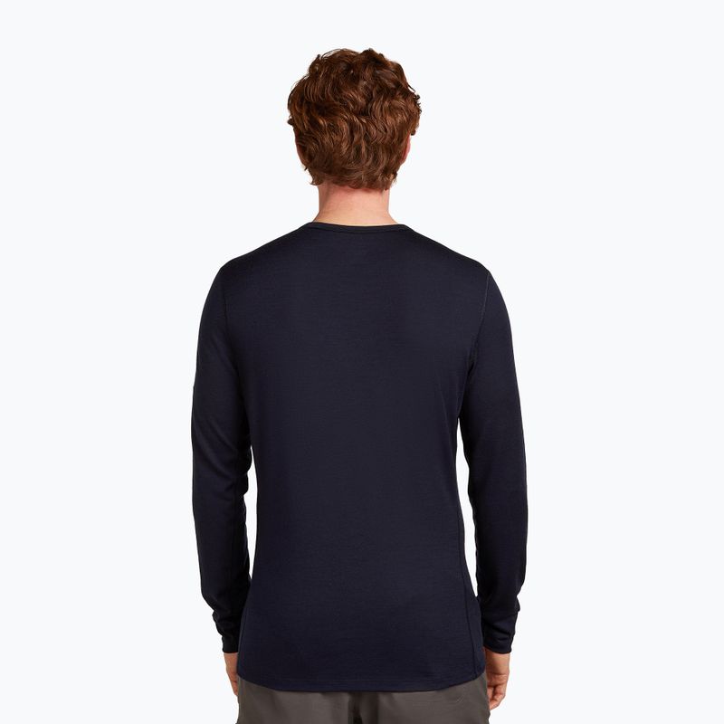 Мъжка термоактивна блуза icebreaker Merino 200 Oasis Crewe Elevation Line midnight navy 3