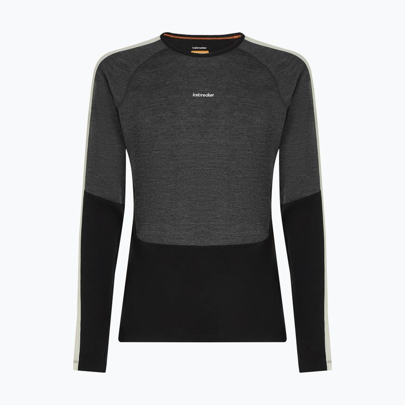Дълъг ръкав термоактивен мъжки Icebreaker Merino 200 Oasis+ LS Crewe 0JI черен/сив меланж/неоцветен/cb 7