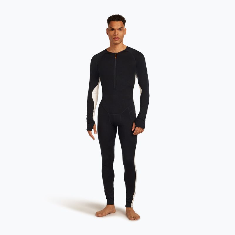 Мъжки термоактивен гащеризон icebreaker Merino 200 Oasis+ черен/неоцветен/cb 4