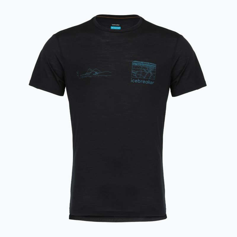 Мъжка тениска icebreaker Merino Blend 125 Cool-Lite Sphere Trail черна