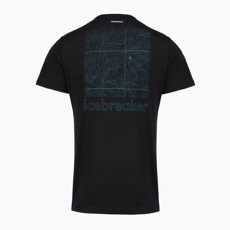 Мъжка тениска icebreaker Merino Blend 125 Cool-Lite Sphere Trail черна 2