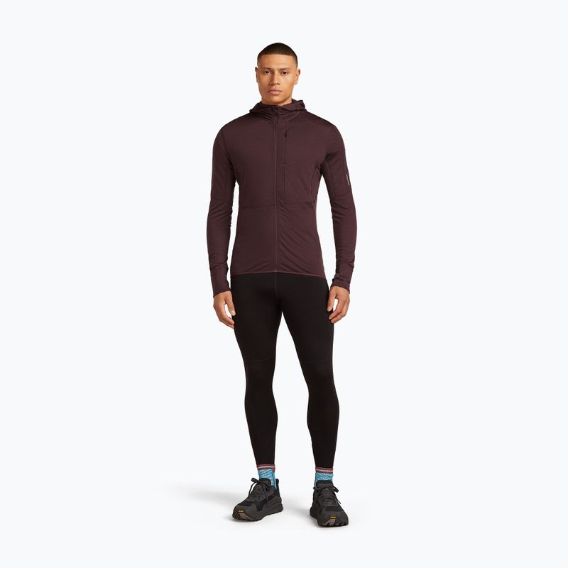Мъжки потник Icebreaker Merino 200 RealFleece Descender Zip Hoodie java trekking sweatshirt 2