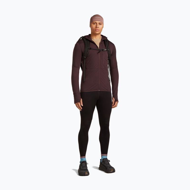 Мъжки потник Icebreaker Merino 200 RealFleece Descender Zip Hoodie java trekking sweatshirt 4