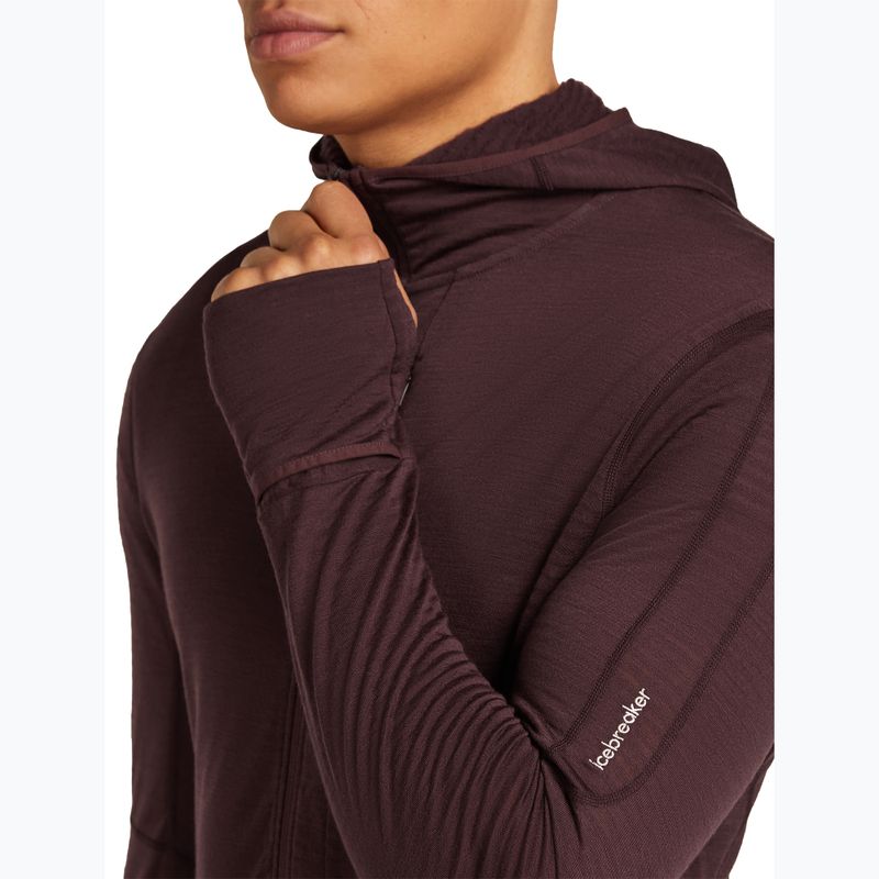 Мъжки потник Icebreaker Merino 200 RealFleece Descender Zip Hoodie java trekking sweatshirt 8