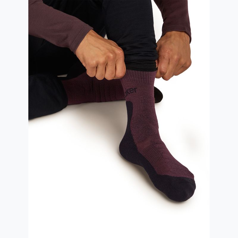 Мъжки чорапи icebreaker Merino Hike+ Heavy Crew java/black 5