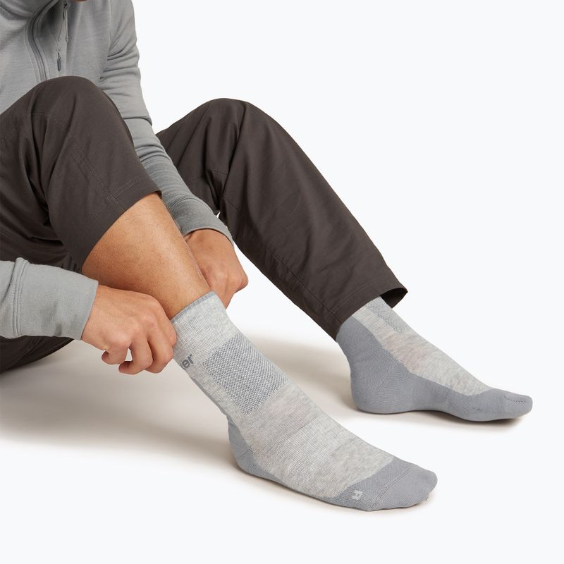 Мъжки чорапи Icebreaker Merino Hike+ Medium Crew blizzard heather/alloy 3