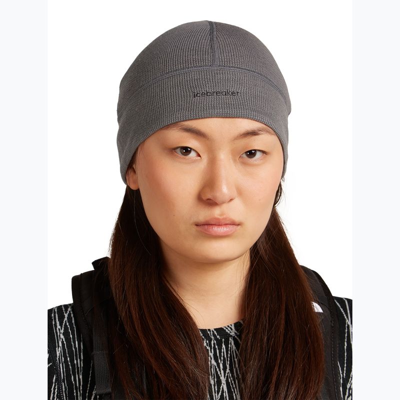 Зимна шапка icebreaker Merino 260 Waffle Reversible Beanie обсидиан/черно 3