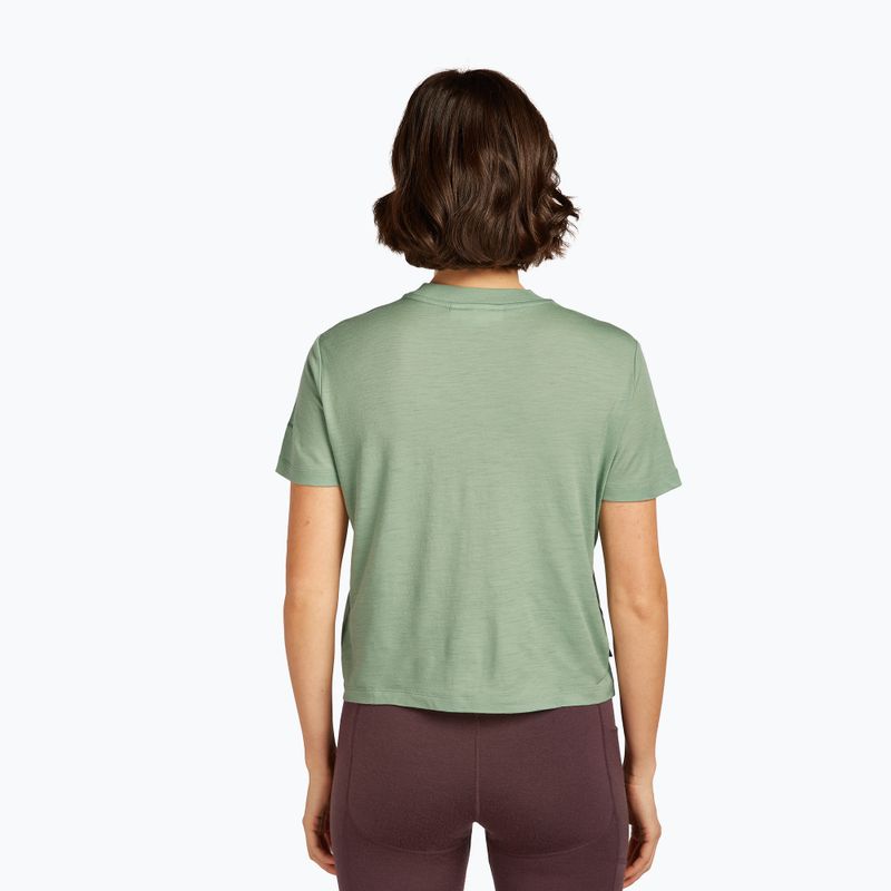 Дамска тениска icebreaker Merino 150 Tech Lite Crop The Climb seaglass 3