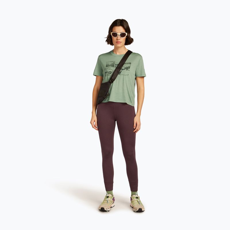Дамска тениска icebreaker Merino 150 Tech Lite Crop The Climb seaglass 4