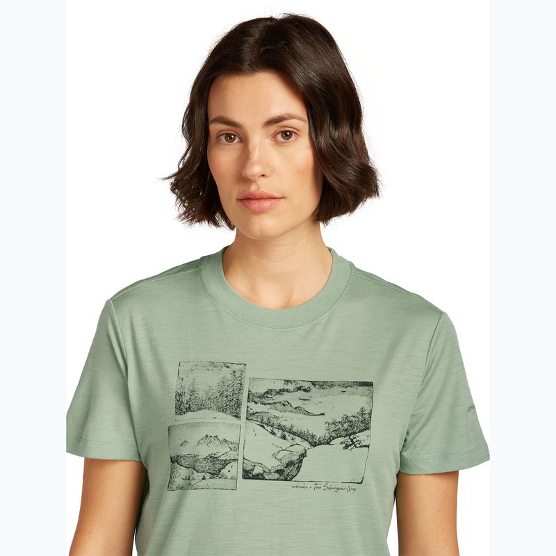 Дамска тениска icebreaker Merino 150 Tech Lite Crop The Climb seaglass 5