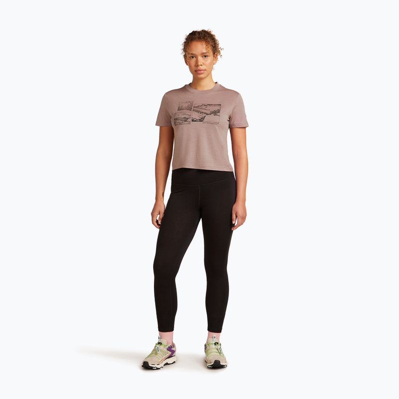 Дамска тениска icebreaker Merino 150 Tech Lite Crop The Climb summit 2