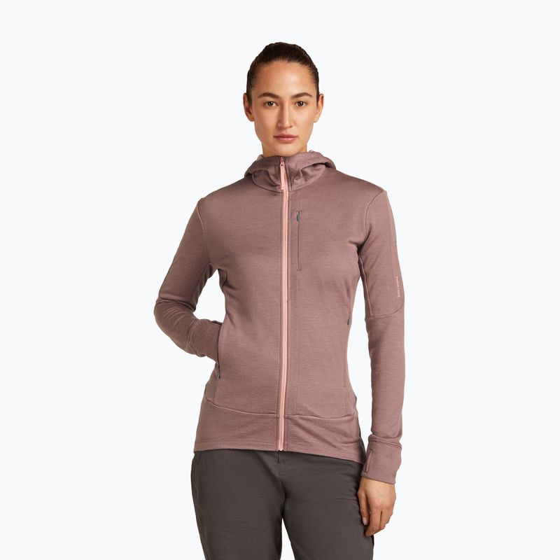 Icebreaker дамска качулка с цип Merino 260 Quantum IV summit/blush