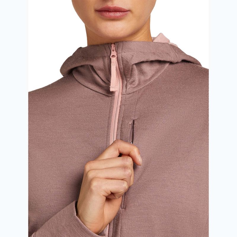 Дамски суитшърт Icebreaker Merino 260 Quantum IV Zip Hoodie summit/blush 6