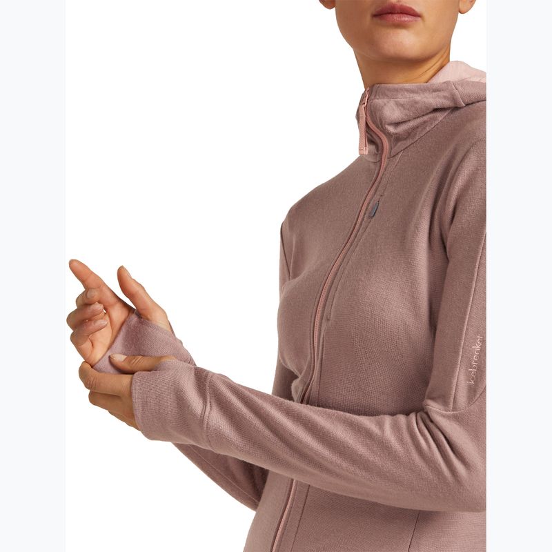 Дамски суитшърт Icebreaker Merino 260 Quantum IV Zip Hoodie summit/blush 10
