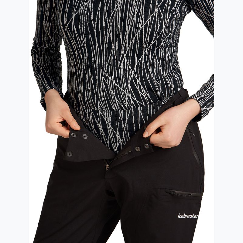 Дамски термоактивен клин Icebreaker Merino 260 Tech Vertex High Rise Delta Lines AOP black/snow/j 6