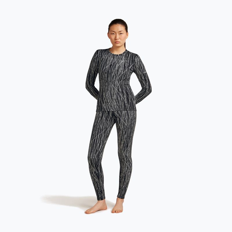 Дамска блуза с дълъг ръкав Icebreaker Merino 260 Tech Vertex Crewe Delta Lines AOP black/snow/j 4