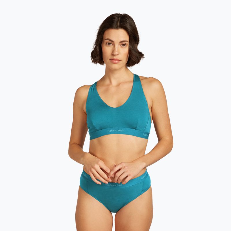 Icebreaker Merino 125 Cool-Lite Sprite Racerback топаз термо сутиен 2