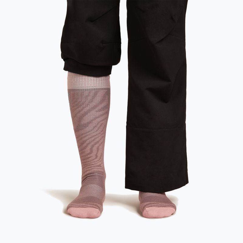 Дамски скиорски чорапи Icebreaker Merino Ski+ Light OTC Mountain Contour summit/blush/hydro 3