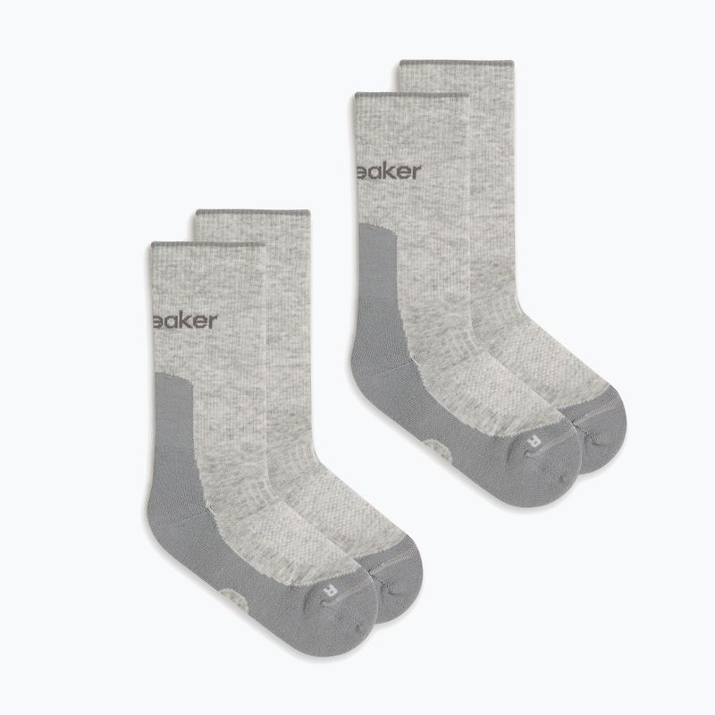 Дамски чорапи Icebreaker Merino Hike+ Light Crew 2 чифта blizzar hthr/alloy 6