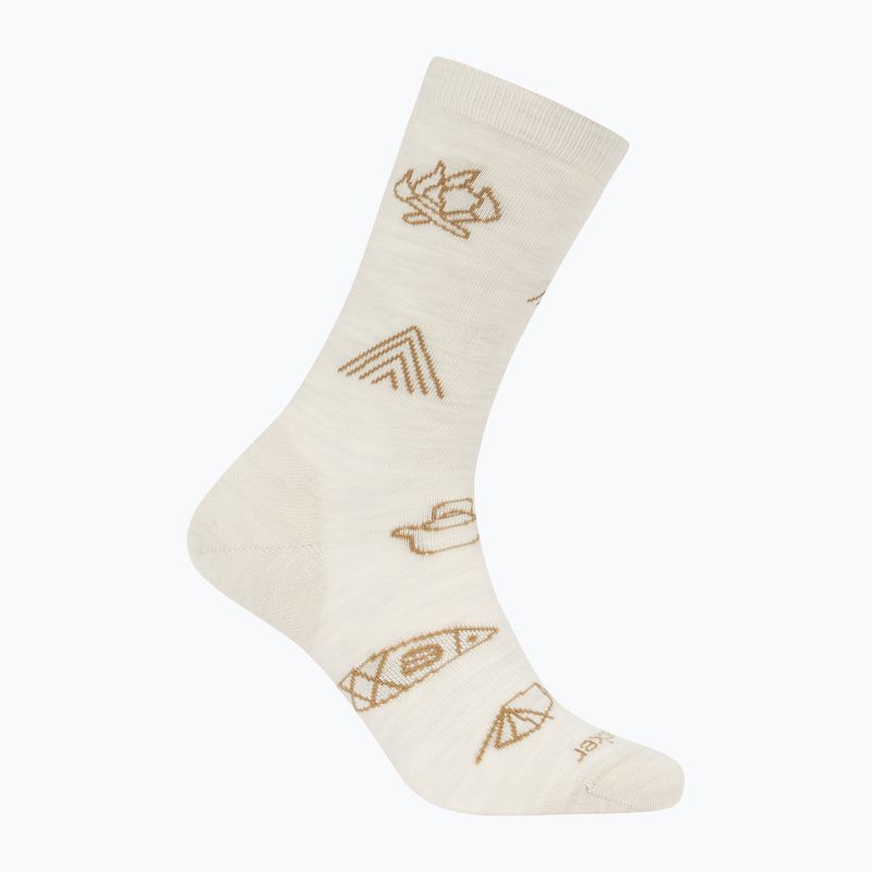 Дамски чорапи Icebreaker Merino Ultralight Crew Camp Ess ecru heather/sand