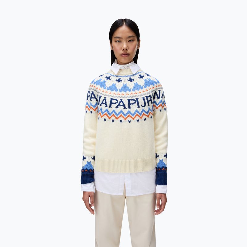 Дамски пуловер Napapijri D-Fiames C beige dimity