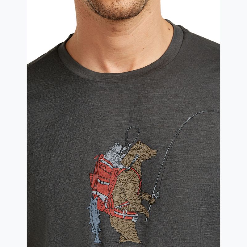 Мъжка тениска Icebreaker Merino 150 Tech Lite Bear Catch Tee obsidian 5