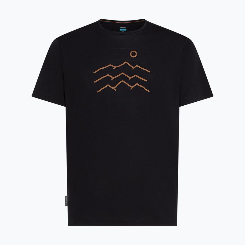 Мъжка тениска Icebreaker Merino 125 Cool-Lite Sphere Tee Across The Peaks black 7