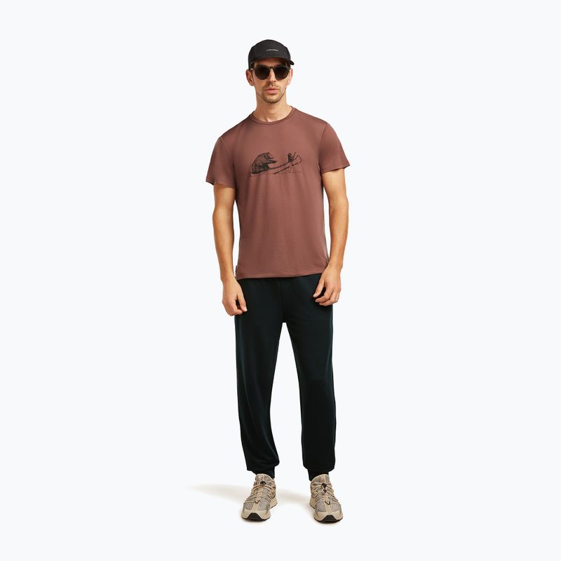 Мъжка тениска Icebreaker Merino Core Canoe Companions carob 4